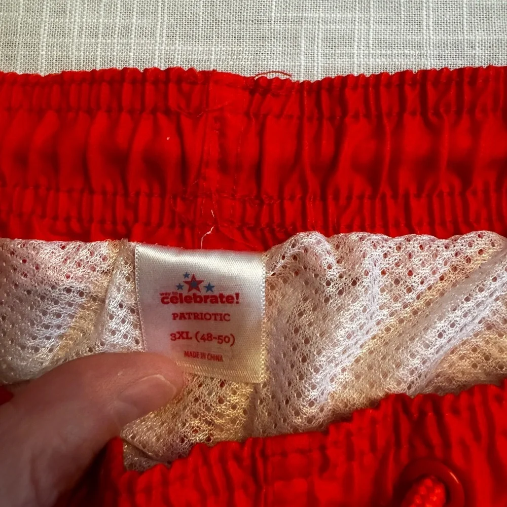 Rocket Pop Men’s Swim Trunks - Red, White, and Blue Popsicle Print Shorts